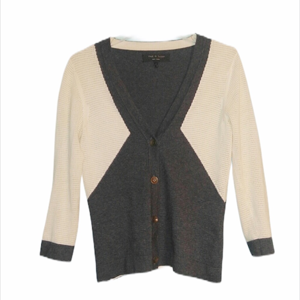 Rag & Bone Color Block Mesh Cardigan Small NWOT